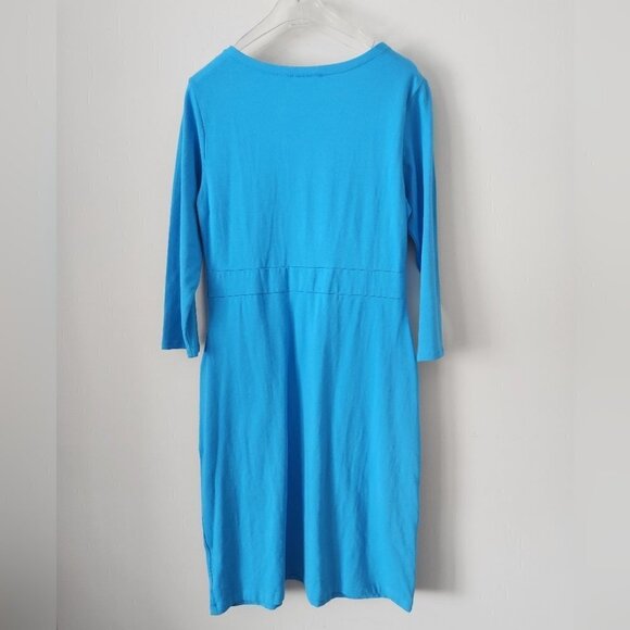 LL BEAN | Jersey knit dress blue sz S - Picture 3 of 6